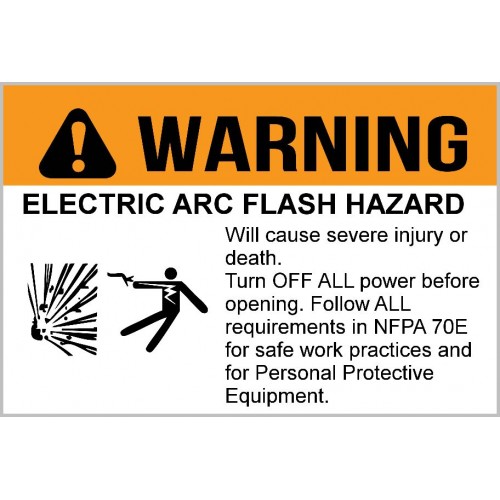 Warning - Electric Arc Flash Hazard